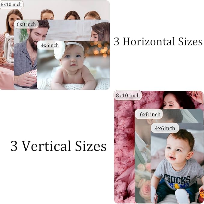 Custom Metal Photo Prints, Personalized Picture Frame with Your Photos, Customized Photo Gifts for Lovers, Couples, Family and Home Decor