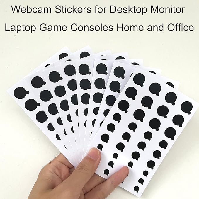108 PCS Phone Camera Cover, Black Webcam Cover Vinyl Stickers, Camera Covers for Computer,Cell Phone,Laptops,Electronics(Multiple Sizes)