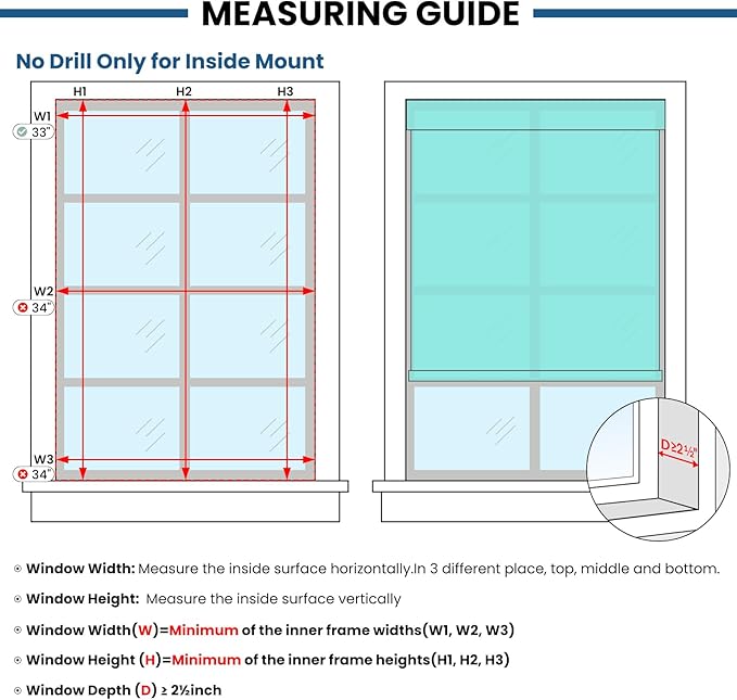 No Drill Motorized Blinds with Remote, Blackout Automatic Blinds with Solar Panel, Cordless Smart Electric Roller Shades for Windows, Grey, 24 x 72