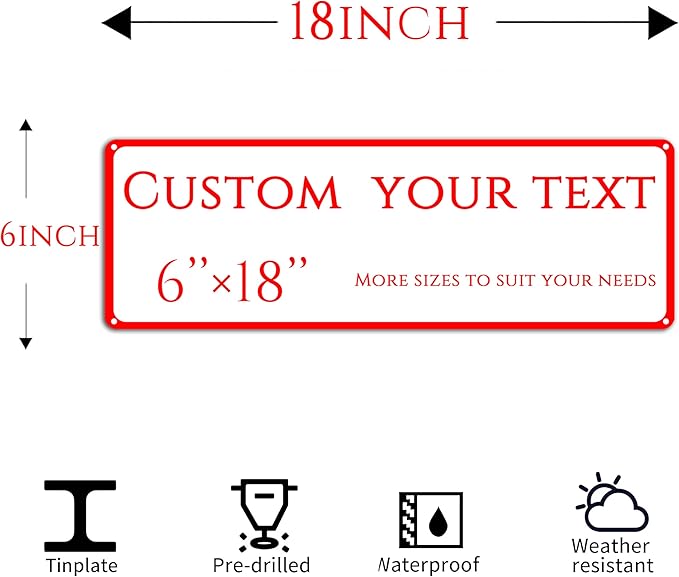 Custom Sign, street signs customized,custom office door signs,be right back sign, Customize for Office, Business, Workplace, office, Home, Delivery Signs(6 * 18 Inch)