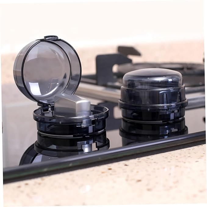 Stove Knob Safety Covers, 6PCS Gas Stove Knob Locks, Heat-Resistant Covers, Easy to Install Oven for Child Safety