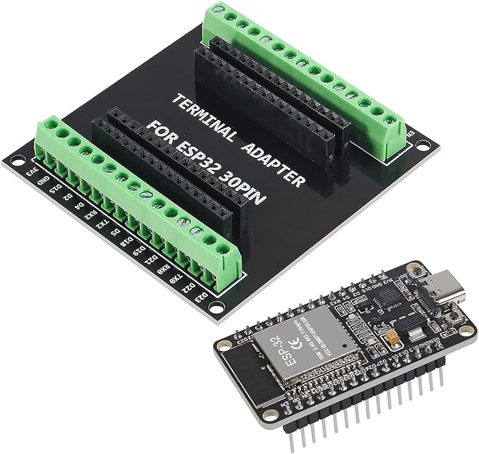 3Pcs ESP32 ESP32-WROOM-32 CP2102 TYPE C Development Board GPIO Breakout Board 30Pin Type-C USB Dual Interface ESP32 Shield 30P WIFI+Bluetooth Dual Core ESP-WROOM-32 ESP-32 ESP-32S Expansion Board