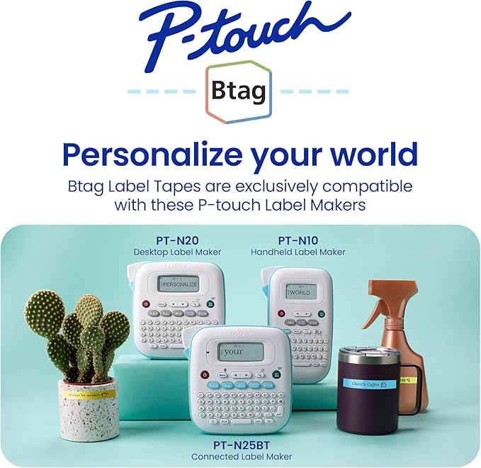 Brother Genuine P-Touch Btag BTAGF31 Black on Purple Label Tape ~1/2in by 13.1ft (12mm x 4m)