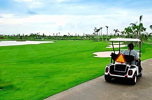 Orange Slow Moving Vehicle Sign,Triangle Sign,SMV sign 14"x16"Aluminum Diamond Grade Reflective,Up to 7 Years of Outdoor use for Golf Cart