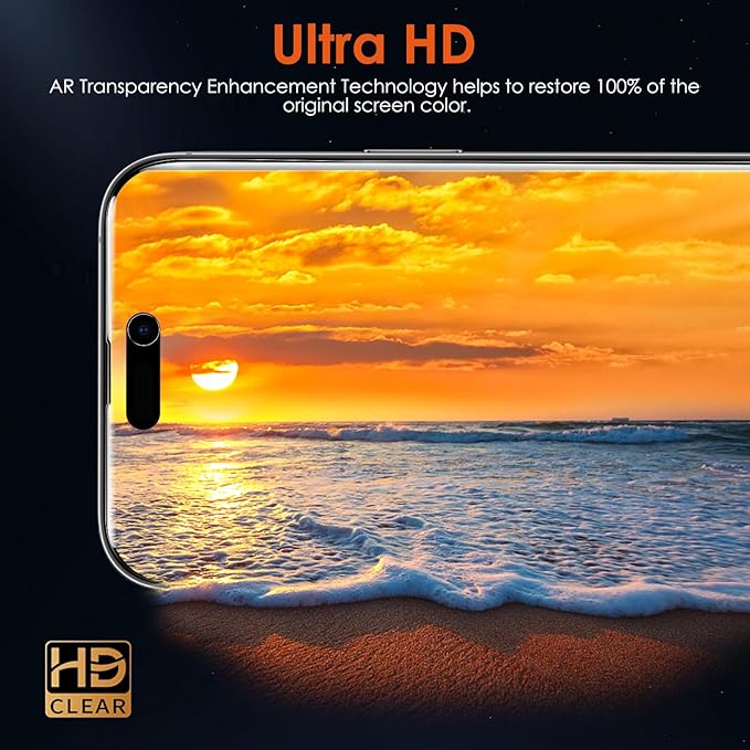 [2+2 for iPhone 15 Pro Privacy Screen Protector (NOT Glass) with Tempered Glass Camera Lens Protector, Anti-Spy Non-breakable Soft Flexible TPU Hydrogel Film Screen Protector for iPhone 15 Pro