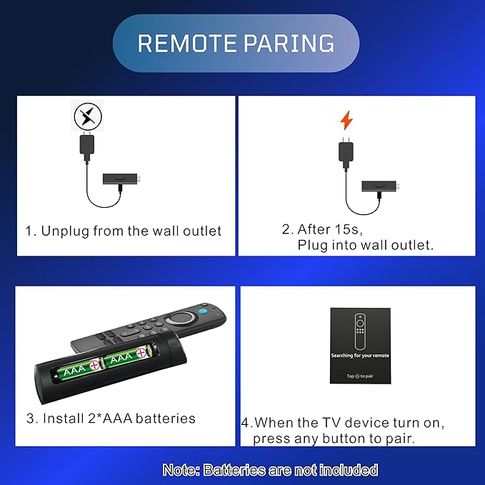Replacement Voice TV Remote for Fire Series, Smart TV Stick (HD, 4K, 4K Max, Lite), fit for TV Cube and Omni, Insignia, Toshiba Smart TVs