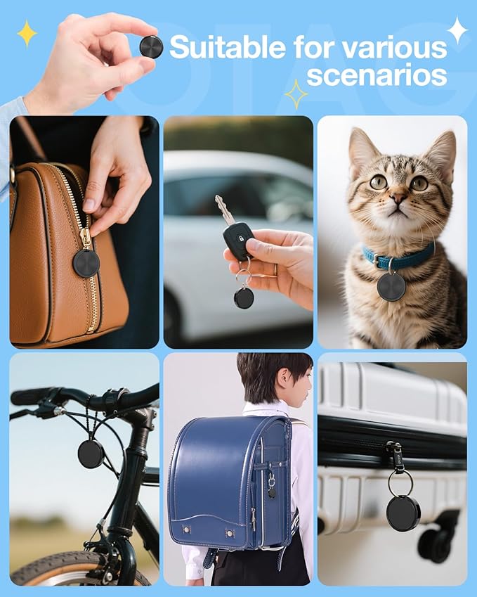 Air Tags for Android,Air Tags-2 Pack Android,Android Tracker Tags,2 Year Battery Life,Google Find Trackers for Google'S Find Hub App,IP65 Waterproof Luggage Tracker Android for Keys,Wallets,Luggage