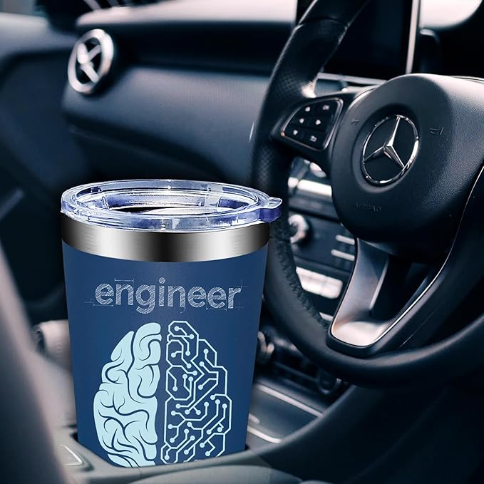 Fufandi Engineer Gifts, Mechanical Engineering Gifts for Men - Civil Engineering Student Graduation gift, Retirement Present for Engineer - Tumbler Cup 20oz