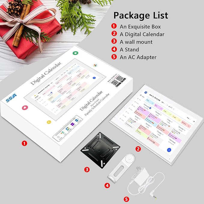 15.6 inch Digital Wall Calendar Touchscreen, Chore Chart, IPS FHD,Wall Planner, Smart Family Schedules, Wall Mount Included,Auto-Rotate, Wall Organizer, Children's or parents' birthdays, Christmas