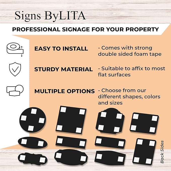 Standard STORAGE Door/Wall Sign - Dark Brown - Large (1 Pack)