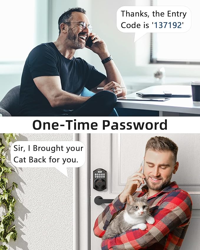 TEEHO TE002 Fingerprint Door Lock - Keyless Entry Door Lock - Electronic Keypad Deadbolt - Smart Locks for Front Door - Auto Lock - Easy Installation - Oil-Rubbed Bronze