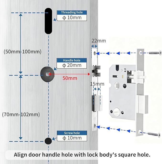 EIYSIE WiFi Smart Door Lock with Handle, Fingerprint Lock Keyless Entry Door Lock with Keypad, Electronic Door Lock for Front Door and Bedroom, Digital Lock Built-in WiFi and App Control