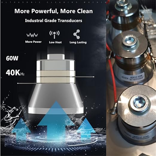 30L Ultrasonic Cleaning Machine with Digital Timer & Heater, Stainless Steel Sonic Parts Cleaner for Carburetor, Auto Tools Cleaning.