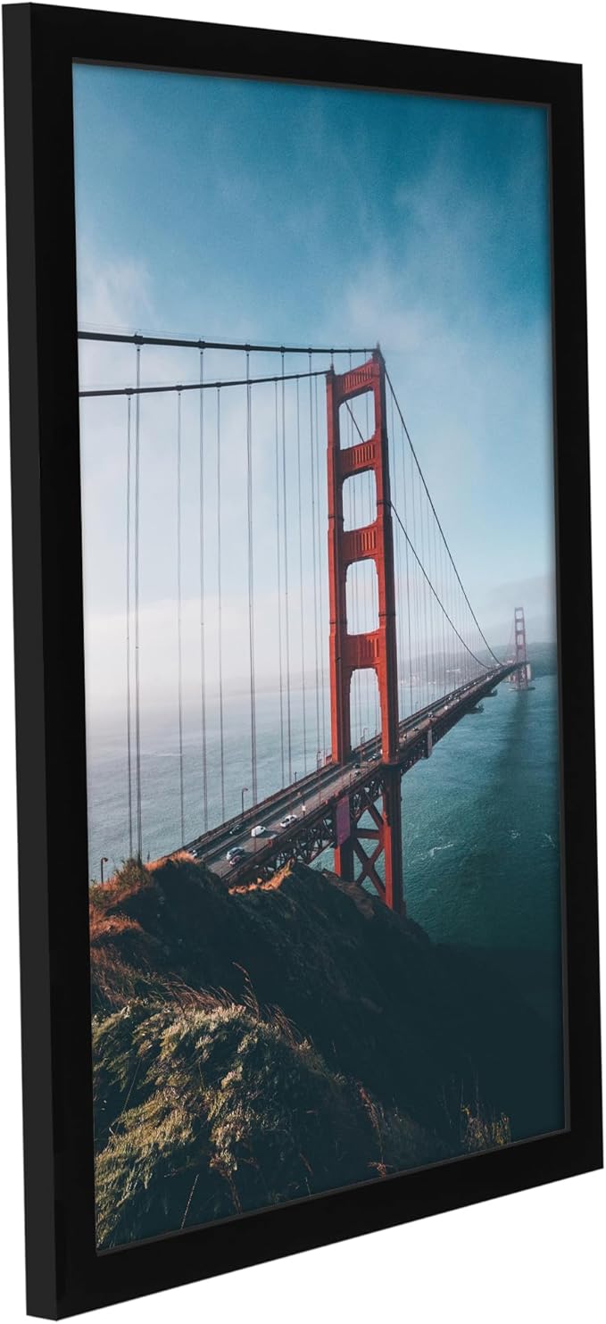 Americanflat 12x19 Picture Frame with Shatter-Resistant Glass - Signature Collection - Gallery-Style Frames Made of Engineered Wood - Photo Frame for Wall Display - Black