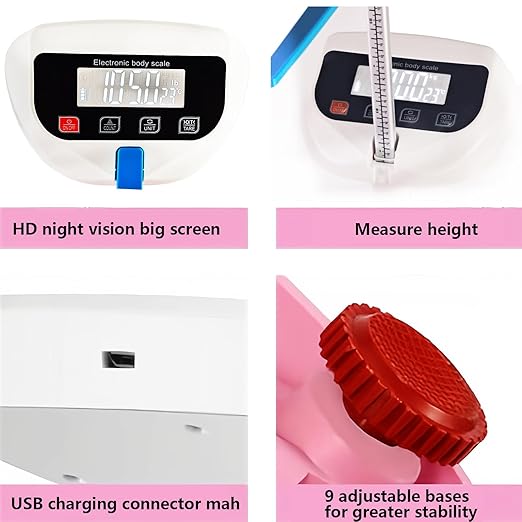 Assist The Elderly in Measuring Weight gain While Standing, with an Electronic Scale with armrests, Suitable for use in clinics, Hospitals, Schools, Nursing Homes (Tender Sprout Green)