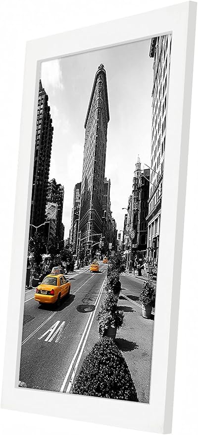 Americanflat 11x17 Picture Frame with Shatter-Resistant Glass - Signature Collection - Gallery-Style Frames Made of Engineered Wood - Photo Frame for Wall Display - White