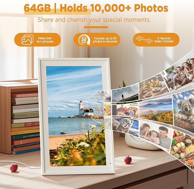 15.6 Inch Digital Calendar - Full HD IPS Smart Touchscreen Family Planner with Octa Core & 64GB, offering an Anti-Glare Electronic Calendar, Chore Chart, and Multi-Sync—Perfect Christmas Gift for Home