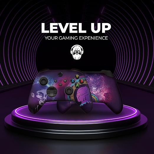 DreamController Blacckk Panther Custom X-box Controller Wireless compatible with X-box One/Series X/S Proudly Customized in USA with Permanent HYDRO-DIP Printing (NOT JUST A SKIN)