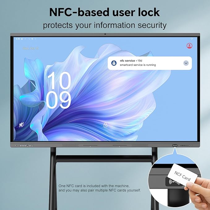86" Smart Board, 4K Digital Whiteboard for Office, Hybrid Work & Classrooms, Google EDLA-Certified Interactive Whiteboard with Android 14, OTA Updates & Open Apps Ecosystem, 8+128GB Storage