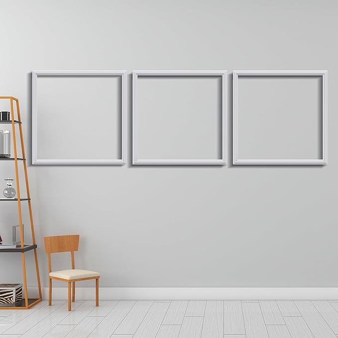3 PCS Premade Wainscoting Panels Accent Wall Panels for Interior Wall Decor Easy DIY Build and Batten Chair Rail & Picture Frame Door Decor(20 x 20 in)