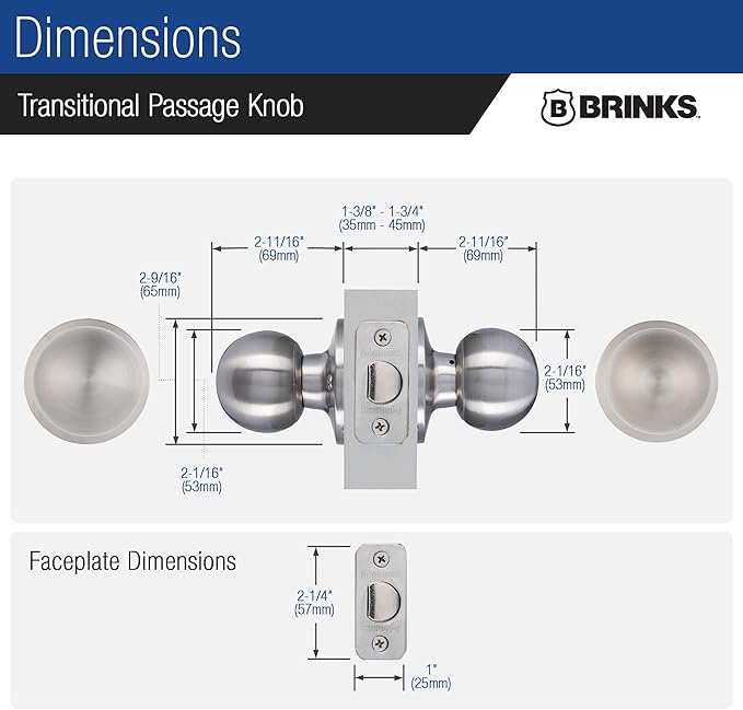 BRINKS Security Door Locks, High-Security Keyless Entry, Smart Electronic Door Lock with Deadbolt, Up to 50 Codes, Automatic Locking (Deadbolt & Passage Knob, Satin Nickel)