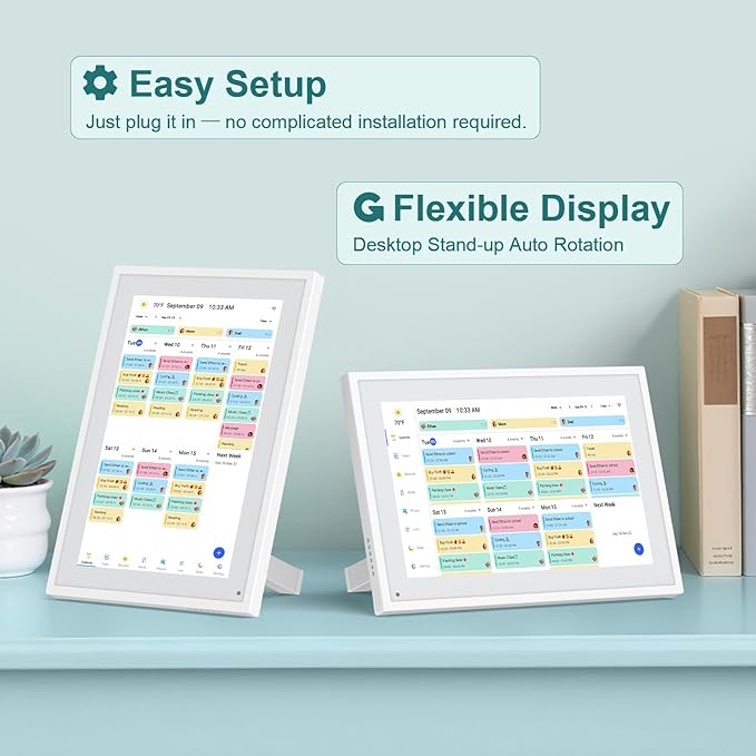 Canupdog Digital Calendar, 10.1inch Smart WiFi Digital Calendar&Chore Chart, Touch Screen HD Display for Family Schedules, Share Moments Instantly from Anywhere, Christmas Gifts for Women Mom
