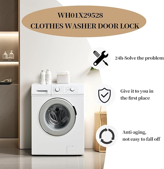 Upgrade WH01X29528 Washer Door Lock Replacement Compatible with GE Washer Parts, Replaces AP6985313, EAP12749276, 4958749, PS12749276, PD00060769