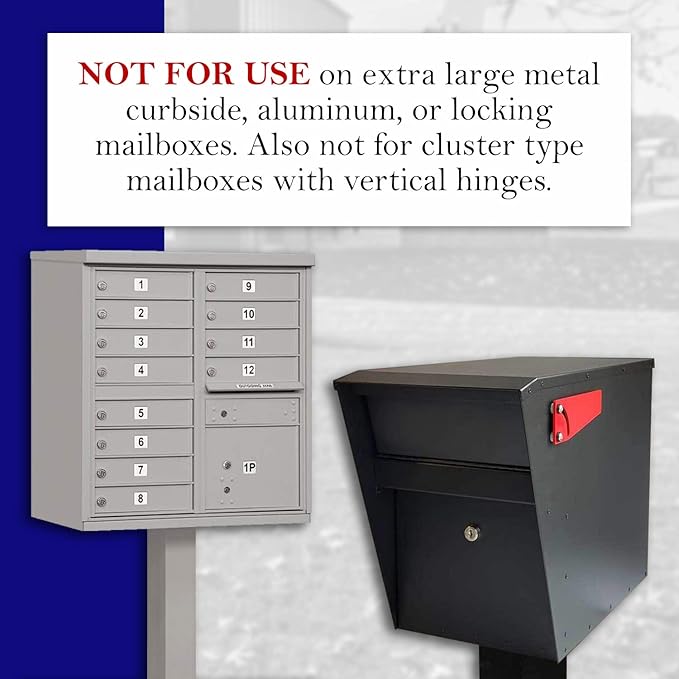 Mail Chime Mailbox Alarm for Delivered Mail Notification System, Smart Mailbox Sensor Alert Wireless Transmitter & Receiver, Up to 350 Feet, Easy to Install, Battery-Operated, 1 Set