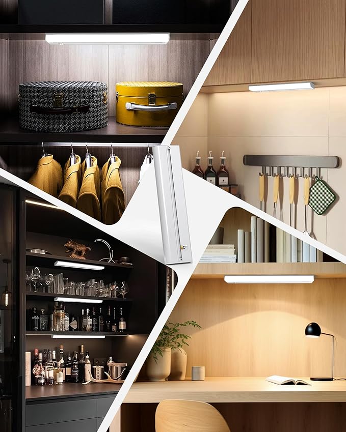 30 Inch Hardwired Under Cabinet Lighting, 3 Color Setting Dimmable LED Under Cabinet Lights Wired, 1700LM Linkable Under Counter Lights for Kitchen, 20W, CRI>97