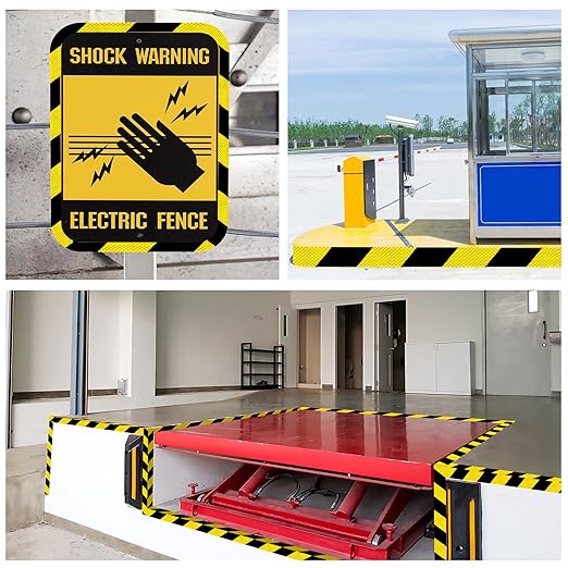 Yellow Black Reflective Tape 2 Inch x 33 FT Waterproof Caution Safety Tape Hazard Sticker Reflector Stripes Conspicuity Tape for Warming Signs