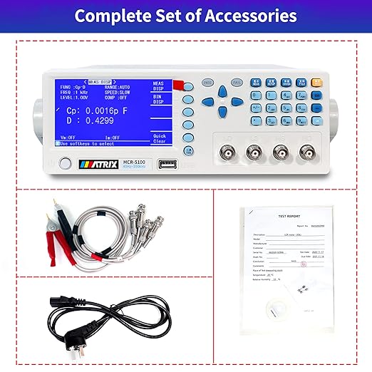 Benchtop LCR Meter Matrix MCR-5010 Digital Tester for Capacitance Resistance Inductance Accuracy 0.15% 100Hz-10kHz