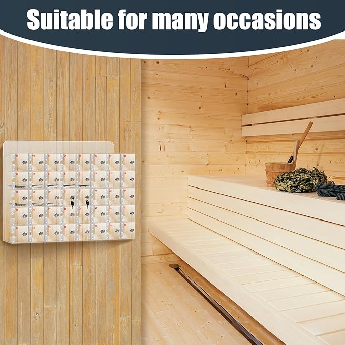 40 A Slots Cell Phone Locker Box, Clear Phone Storage, Acrylic Cell Phone Lock Box with Door Locks and Keys, Wall Mounted Cell Phones Cabinet for Office School Classroom Factory