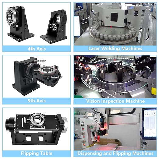 Hollow Rotating Platform Ratio 5:1 High Precision Planetary Gearbox Gear Hollow Rotary Actuator 360 Degree Electric Rotary Table for Nema17 42mm Stepper 40mm Servo Motor CNC Robot Arm