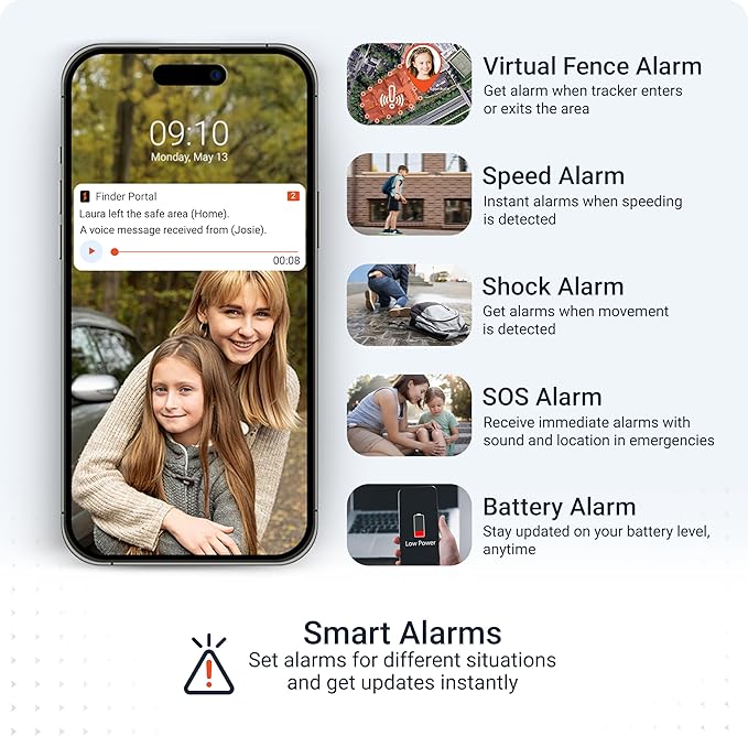 PAJ Allround Finder 4G - Real-Time GPS Tracking for Cars, Motorcycles, Kids & Seniors - SOS Button, Voice Messages & Up to 40-Day Battery for Safety & Security