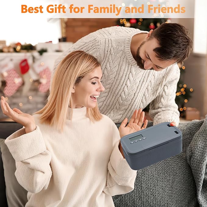 Timed Lock Box for Phone & Snacks | 2-in-1 Smart Lock with Digital Timer & Quick Access | BPA-Free Refrigerator Safe Container for Medicine,Electronics (5.5x5.5x6.3in) Gray