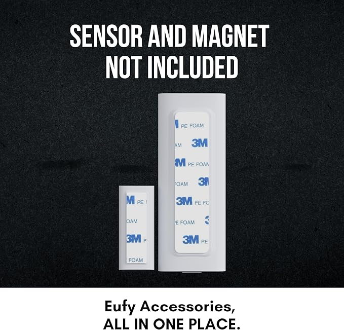 Contact Sensor Adhesive - Compatible with EUFY Sensor | Mounting Tape Replacement Pads | Works with Door, Window, Wall Alarm Sensors | Easy Mount, Peel and Stick (10 Pack - Small and Large)