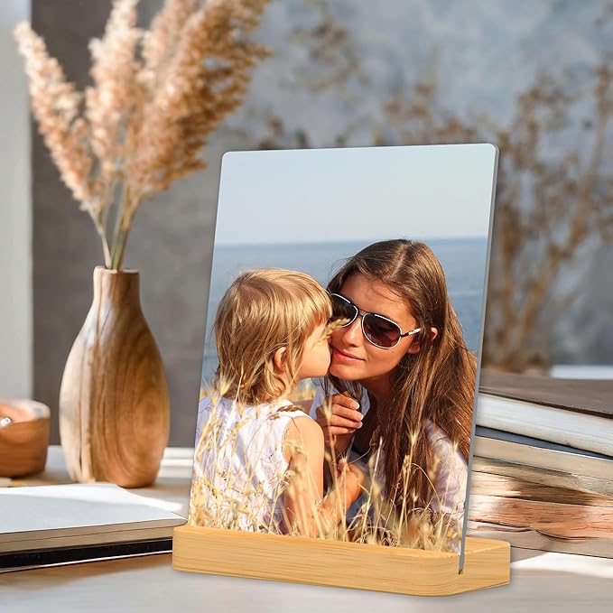 Personalized Metal Photo Print for Mom, Custom Framed Photo Gifts for Mother's Day Gifts from Daughter Son Kids- Gift Wrapping Available