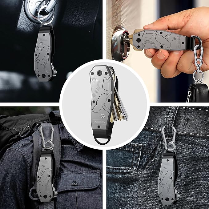 Zeeker Air Keychain, Key Organizer Works with Apple Find My, Built-in airtag Chips, Holds 2-6 Keys, Car Key Chains with GPS Tracker, Key Finder, Minimalist Key Holder for Men and Women, iOS Only Use