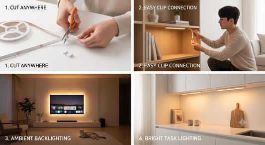 How DIY Cuttable LED Light Strips Effortlessly Transform Any Space