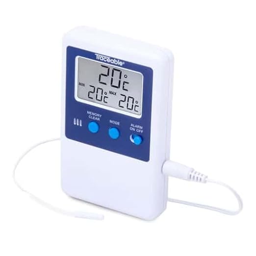 Traceable Calibrated Digital Fridge Thermometer/Freezer Thermometer with Bullet Probe, –58 to 158 Fahrenheit, 1 Resolution, Accuracy of 1 Degree Celsius
