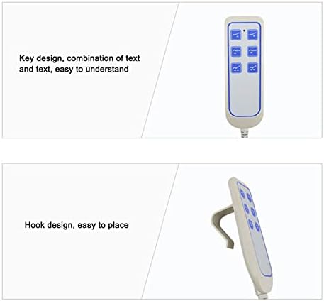 Recliner Controller, 8 Pin Recliner Hand Control Bed Remote Control, IP66 Lifting Bed Controller Hospital Bed Hand Control Handset for Homecare Bed, Cosmetic Bed