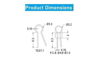 Purple PCB Gold-Plated Ceramic Test Points 1000 PCS for Circuit Board Testing