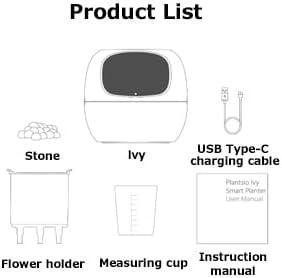 Intelligent Flower Pot, Electronic Bud, Maintenance Plant Assistant, Fun Interactive Flower Pot, Indoor Green Planting Monitoring, LCD Screen Display, Cell Phone APP Connection (Pink)