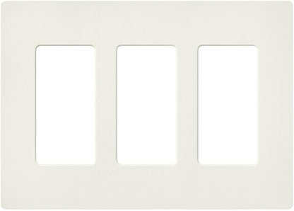 Lutron Claro 3 Gang Decorator/Rocker Wallplate, Satin, Biscuit (1-Pack) | SC-3-BI