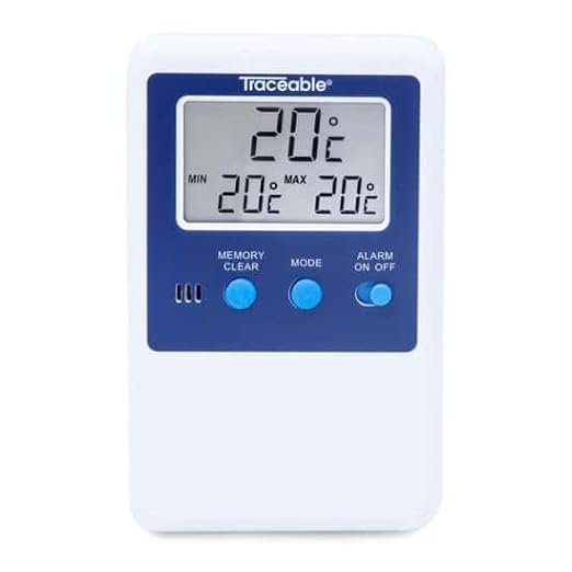 Traceable Calibrated Digital Fridge Thermometer/Freezer Thermometer with Bullet Probe, –58 to 158 Fahrenheit, 1 Resolution, Accuracy of 1 Degree Celsius