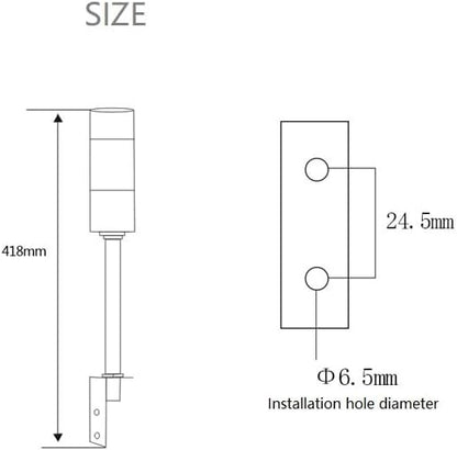12V DC LED Warning Lights Multi-Layer Industrial Signal Light Alarm Lights Machine Equipment Indicator Lamp (3-Layer)