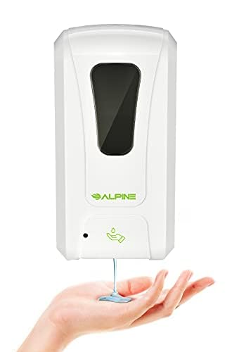 Hands-Free Smart Sanitizing Station - Alpine Automatic Touch-Free Hand Sanitizer Dispenser Drip Tray with and Sturdy Floor Stand for Commercial/Home/Office/Hotel Use, Liquid Soap Capacity 1200ml