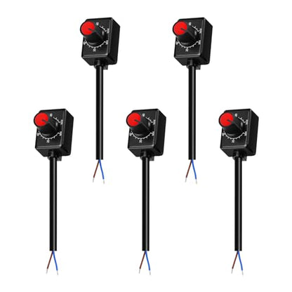5 PCS DC 0/1-10V Knob LED Dimmer Rotary Knob Controller Mini Switch Infinitely Adjustable Light Level with Scale Electronic LED Driver Controls Indoor Lighting, Grow Lights