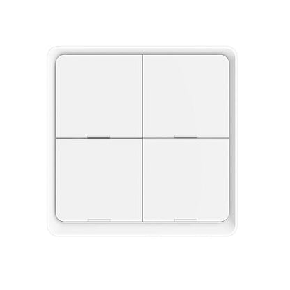 ZigBee Wireless Remote Control Smart Switch Wall Panel Transmitter,Requires MoesGo zigbee Hub,Smart Life/Tuya APP Remote Control, Wireless Button for Smart Home Devices and Scenes White