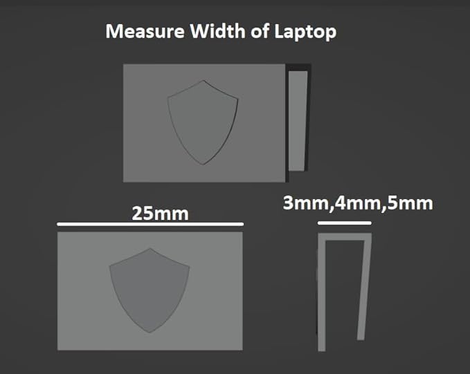 Privacy Shield Camera Cover for Laptops (Black, 6mm, 3-Pack)